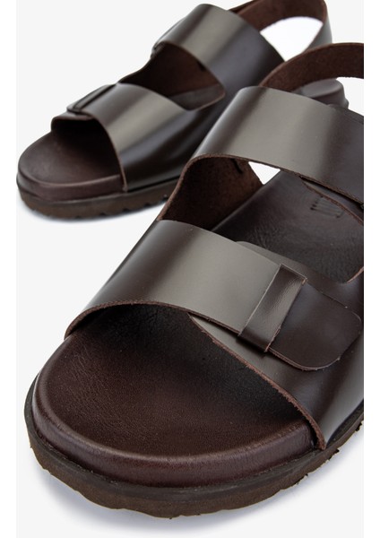 Sandals Factory Lorenza Erkek Kahverengi Hakiki Deri Sandalet Ayakkabı 60 17627 Erk Sndlt Y24 modelleri
