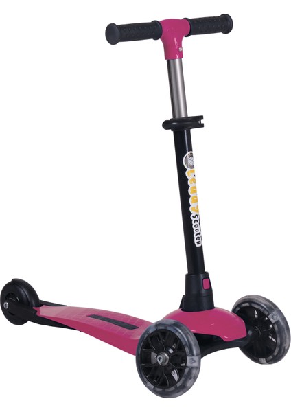 Leddy LED Işıklı 3 Tekerli Katlanabilir 2-5 Yaş Arası Max 50 kg Taşıma Kapasitesi 3 Kademeli Scooter