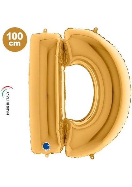 D - Harf Folyo Balon Gold (100 Cm)