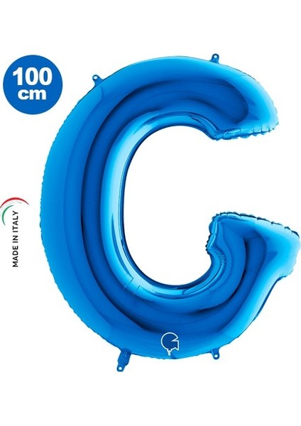 G - Harf Folyo Balon Mavi (100 Cm)