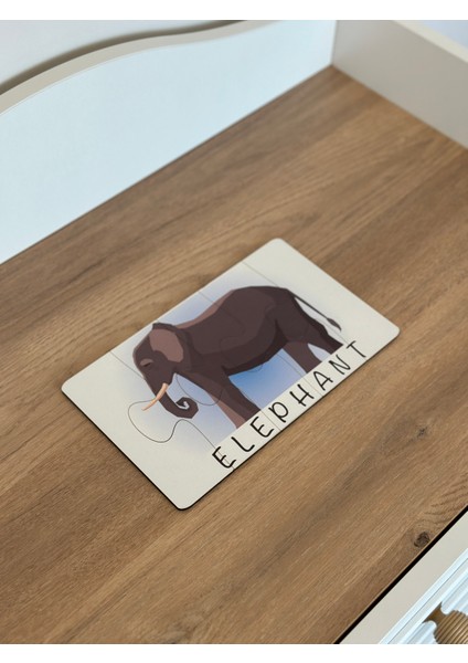 İngilizce Hayvanlar Öğrenme Eşleme Puzzle Kartı, Puzzle Eğitici Oyuncak, Montessori Eğitim Oyuncak modelleri