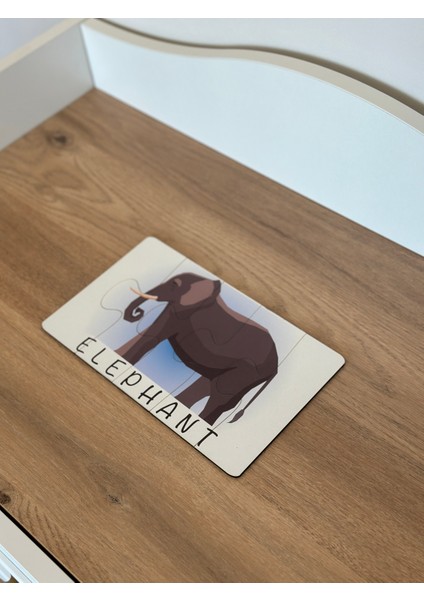 İngilizce Hayvanlar Öğrenme Eşleme Puzzle Kartı, Puzzle Eğitici Oyuncak, Montessori Eğitim Oyuncak fırsatları