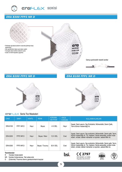 Maske 8200 Ffp2 Nr D fiyatları