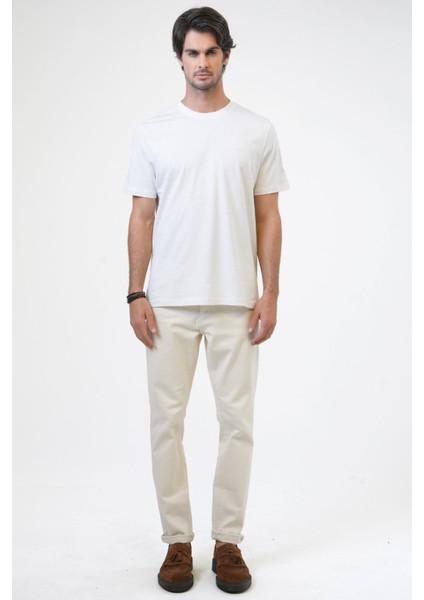 Açık Gri Regular Fit Pamuk Bisiklet Yaka Tişört fiyatları