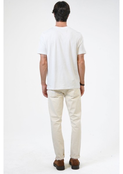 Açık Gri Regular Fit Pamuk Bisiklet Yaka Tişört modelleri