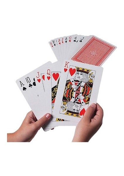 Jumbo Playing Cards Oyun Kart 54 Oyun Büyük Boy Kağıt Destesi 400 gr Poker Oyun Kartı 1 Deste Xxl Boy fiyatları