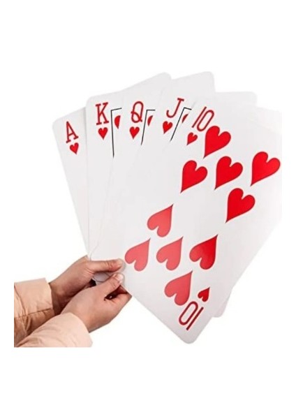 Jumbo Playing Cards Oyun Kart 54 Oyun Büyük Boy Kağıt Destesi 400 gr Poker Oyun Kartı 1 Deste Xxl Boy modelleri