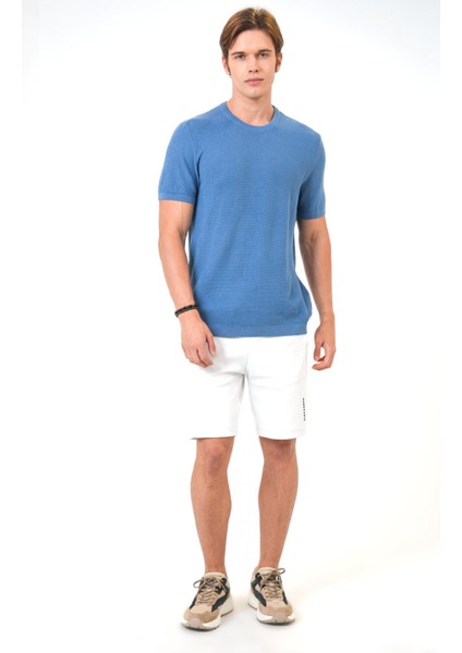 Mavi Regular Fit Pamuk Bisiklet Yaka Tişört fiyatları