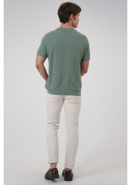 Adaçayı Regular Fit Pamuk Bisiklet Yaka Tişört modelleri