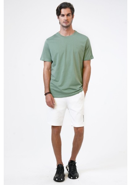Adaçayı Regular Fit Pamuk Bisiklet Yaka Tişört fiyatları