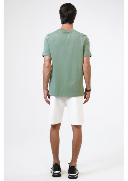 Adaçayı Regular Fit Pamuk Bisiklet Yaka Tişört modelleri