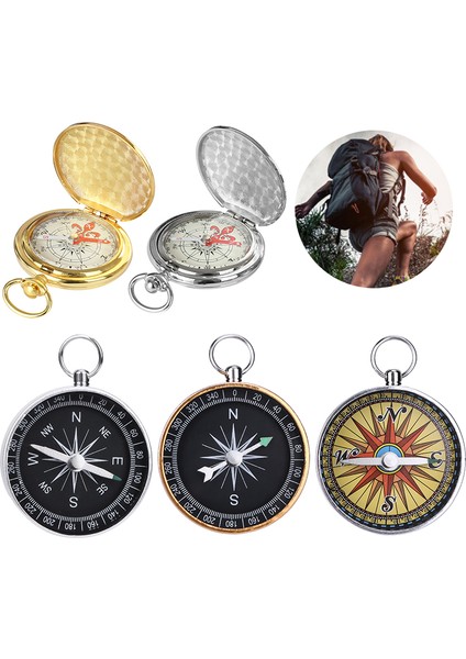 B445 Tarzı 1 Adet Taşınabilir Açık Alüminyum Kamp Pusula Anahtarlık Hediyeler Için Altın Hafif Pratik Açık Kamp Yürüyüş Araçları (Yurt Dışından) indirimleri