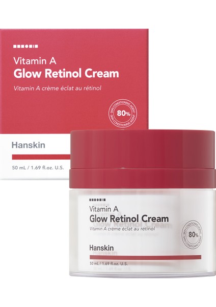 Vitamin A Glow Retinol Cream-Yaşlanma Karşıtı-Ton Eşitleyici-Aydınlatıcı-Leke Giderici 50 Ml