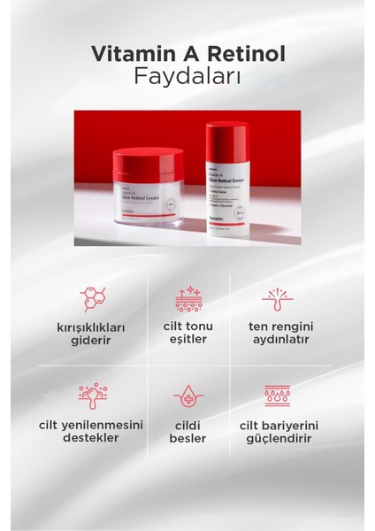 Vitamin A Glow Retinol Cream-Yaşlanma Karşıtı-Ton Eşitleyici-Aydınlatıcı-Leke Giderici 50 Ml