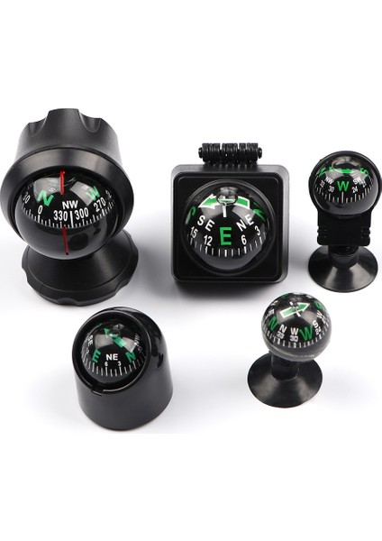 No.6 Stili Taşınabilir Evrensel Araba Pusula Cep Mini Top Dash Pano Su Geçirmez Araba Araç Montaj Navigasyon Pusula Kamp (Yurt Dışından) modelleri