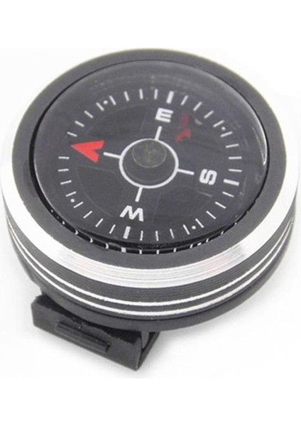 Siyah Stil Mini Cep Pusula Açık Yürüyüş Kamp Aksesuarları Hassas Mini Pusula Pusula Navigasyon Kayışı Düğmesi Survival Izle R5P8 (Yurt Dışından)