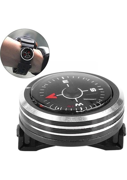 Siyah Stil Mini Cep Pusula Açık Yürüyüş Kamp Aksesuarları Hassas Mini Pusula Pusula Navigasyon Kayışı Düğmesi Survival Izle R5P8 (Yurt Dışından) modelleri
