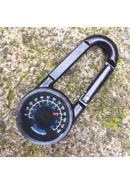 Siyah Stil Çinko Alaşımı Taşınabilir Hızlı Asılı Pusula, Açık Havada Kamp, Çift Taraflı Karabina, Termometreli Pusula (Yurt Dışından) fırsatları