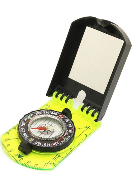 Sarı Tarzı Pusula Açık Rehberlik Aracı Ölçekli Harita Cetvel Ayna Pusula Çevirme ile Çok Fonksiyonlu Yürüyüş Kamp Için Hayatta Kalma Pusula (Yurt Dışından)
