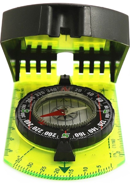 Sarı Tarzı Pusula Açık Rehberlik Aracı Ölçekli Harita Cetvel Ayna Pusula Çevirme ile Çok Fonksiyonlu Yürüyüş Kamp Için Hayatta Kalma Pusula (Yurt Dışından) fiyatları