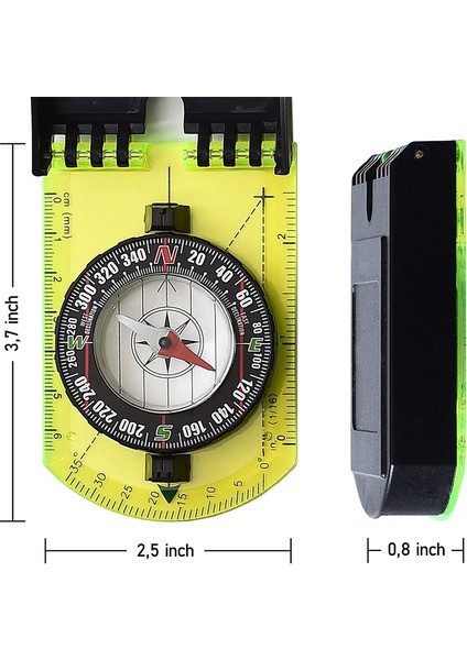 Sarı Tarzı Pusula Açık Rehberlik Aracı Ölçekli Harita Cetvel Ayna Pusula Çevirme ile Çok Fonksiyonlu Yürüyüş Kamp Için Hayatta Kalma Pusula (Yurt Dışından) indirimleri