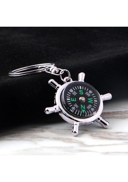 Siyah Stil Pusula Yüksek Li Anahtarlık Dümen Pusula Yaratıcı Araba Anahtarlık Açık Gadget Açık Pusula Kamp (Yurt Dışından) fırsatları