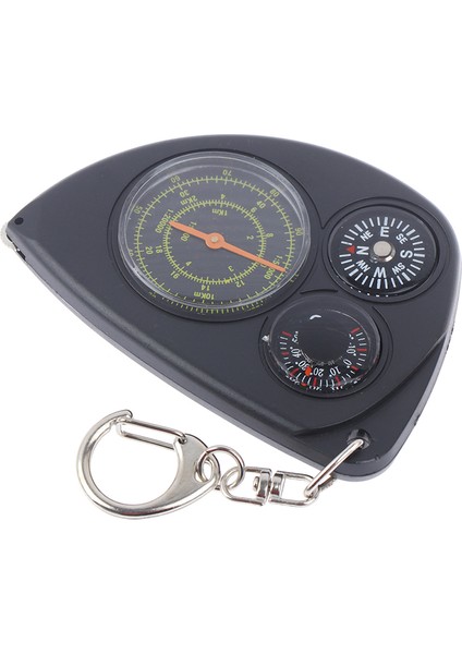Siyah Stil Taşınabilir Açık Kilometre Sayacı Çok Fonksiyonlu Pusula Curvometer Uzaklık Ölçer Harita Kilometre Sayacı Termometre Anahtarlık (Yurt Dışından) modelleri