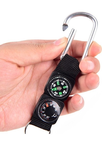 B Tarzı Çok Işlevli 3 In 1 Açık Düdük Pusula Termometre Içme Mini Pusula Navigasyon Karabina Kamp Yürüyüş Hayatta Kalma Araçları (Yurt Dışından) modelleri