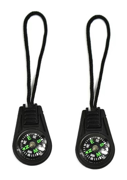 2 Adet Tarzı Mini Pusula Hayatta Kalma Kiti Anahtarlık ile Açık Kamp Yürüyüş Avcılık Sırt Çantası Süslemeleri Bisiklet Aksesuarları Kompas (Yurt Dışından)