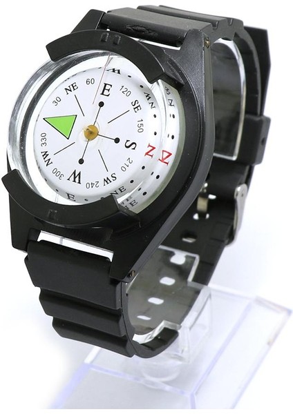 Siyah Stil Açık Pusula Yürüyüş Kamp Dalış Hassas Profesyonel Bilek Dalış Compa Mft Pusula Kadranı Su Geçirmez (Yurt Dışından)