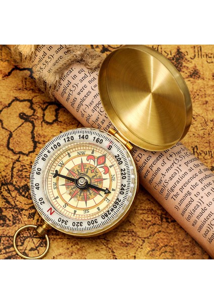 B Tarzı Çok Fonksiyonlu Mini Taşınabilir Bakır Navigasyon Pusula Su Geçirmez Dağcılık Kamp Yürüyüş Aydınlık Retro Çevirme Pusulalar (Yurt Dışından) fırsatları