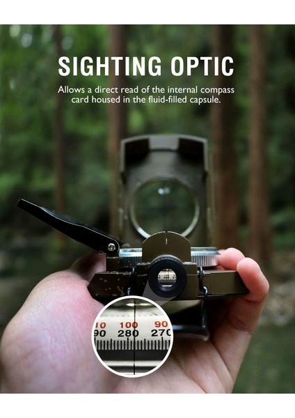Siyah Stil Yürüyüş Için Inklinometre Darbeye Dayanıklı ve Su Geçirmez Pusula ile Çok Fonksiyonlu Askeri Metal Nişan Navigasyon Pusulası (Yurt Dışından) fiyatları