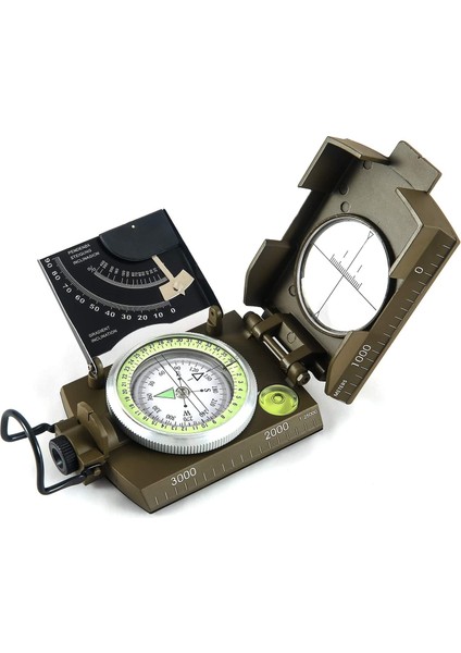 Siyah Stil Yürüyüş Için Inklinometre Darbeye Dayanıklı ve Su Geçirmez Pusula ile Çok Fonksiyonlu Askeri Metal Nişan Navigasyon Pusulası (Yurt Dışından) indirimleri