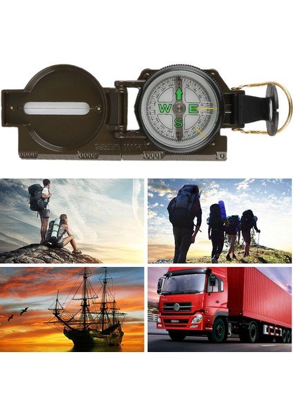 No.1 Stili Ordu Yeşili Katlanır Lens Pusula Amerikan Askeri Taşınabilir Çok Işlevli Yeni 7.6cmx5.7cmx2.6cm (Katlanmış) 9 (Yurt Dışından) fırsatları