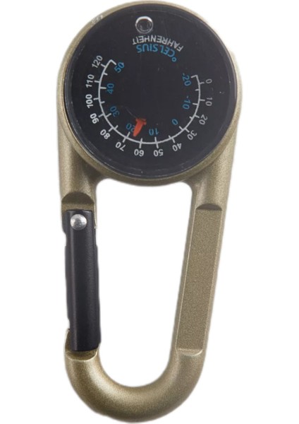 Altın Tarzı Metal Açık Anahtarlık Mini Pusula Çift Taraflı Dağcılık Toka Yapış Kanca (Yurt Dışından)