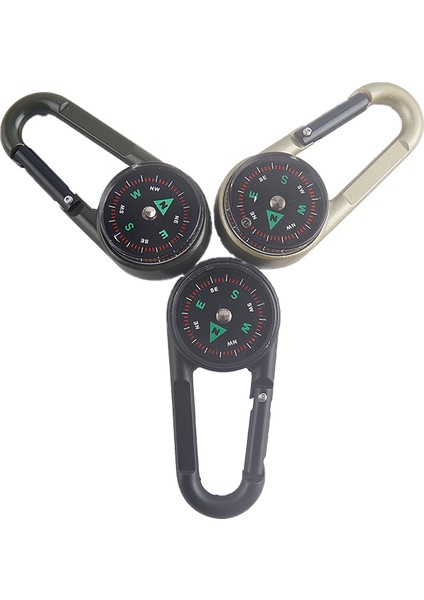 Altın Tarzı Metal Açık Anahtarlık Mini Pusula Çift Taraflı Dağcılık Toka Yapış Kanca (Yurt Dışından) fırsatları