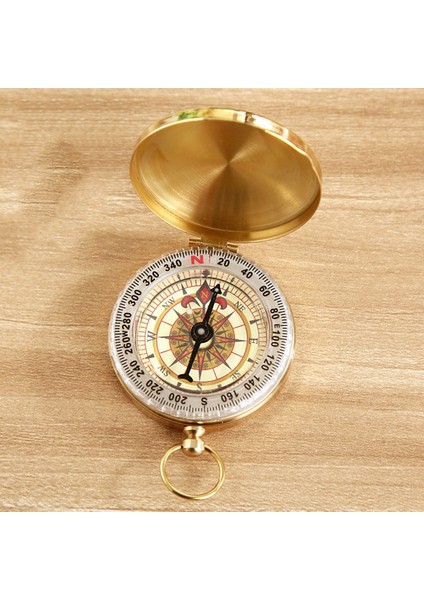 Sarı Stil Yüksek Li Kamp Yürüyüş Cep Pirinç Altın Pusula Açık Hava Etkinlikleri Için Taşınabilir Pusula Navigasyon (Yurt Dışından)