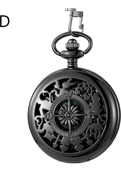 Bir Stil Çok Fonksiyonlu Cep Saati Flip Açık Hayatta Kalma Pusulası Erkekler Için Retro Oymak Cep Saati Pusula Toka Zinciri ile (Yurt Dışından)