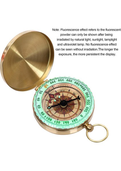 Kamp Yürüyüş Taşınabilir Cep Pusula Altın Kaplama Bakır Temizle Terazi Açık Yürüyüş Navigasyon Kompas Için Karanlıkta Parlıyor (Yurt Dışından) modelleri