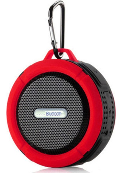 Kırmızı Stil Taşınabilir Su Geçirmez Bluetooth Hoparlör Büyük Vantuz Kanca Bluetooth Stereo Doğa Sporları Tf Subwoofer Meakers Yeni (Yurt Dışından)