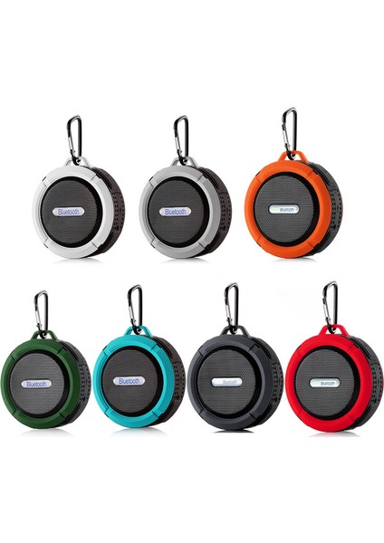 Kırmızı Stil Taşınabilir Su Geçirmez Bluetooth Hoparlör Büyük Vantuz Kanca Bluetooth Stereo Doğa Sporları Tf Subwoofer Meakers Yeni (Yurt Dışından)