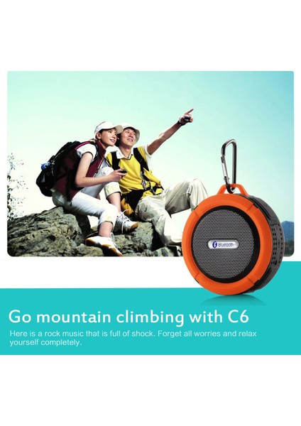 Kırmızı Stil Taşınabilir Su Geçirmez Bluetooth Hoparlör Büyük Vantuz Kanca Bluetooth Stereo Doğa Sporları Tf Subwoofer Meakers Yeni (Yurt Dışından)