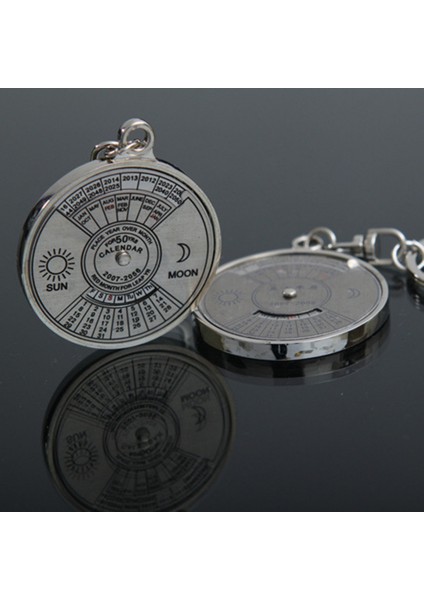 Jaar Kalender Sleutelhanger Mini Metal Yüzük Kompas Sleutelhanger Sleutelhanger Wandelen Outdoor Sport Gereedschap (Yurt Dışından) fiyatları