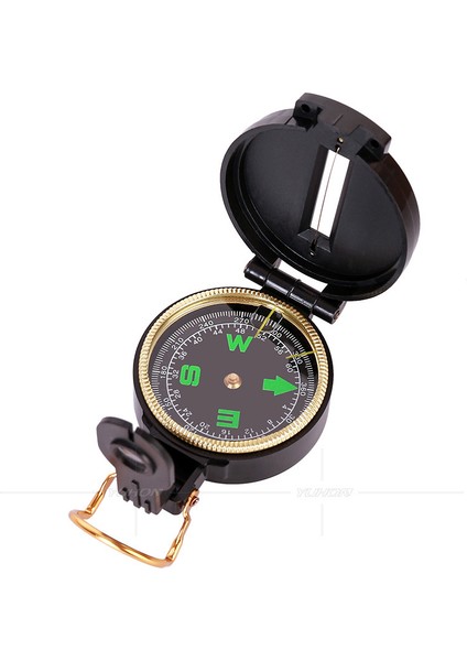 Siyah Stil Kapak Çevirin Amerikan Dağcılık Kamp Açık Bisiklet Seyahat Pusulası Pusula Siyah Abs Yüksek Hassasiyetli Pusula (Yurt Dışından) fırsatları