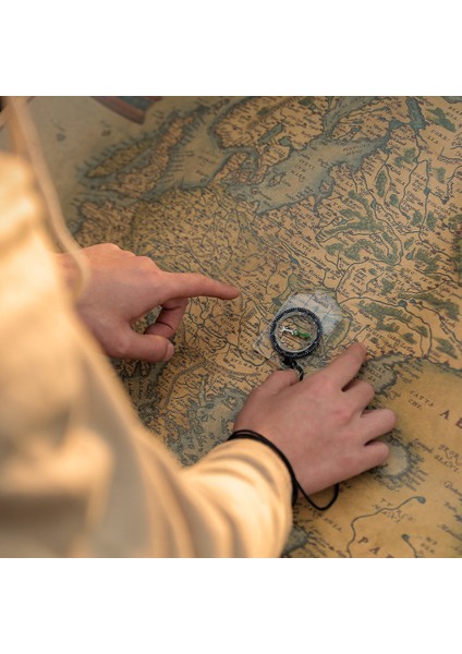 Şeffaf Stil Açık Kamp Yürüyüş Şeffaf Plastik Pusula Pusula Orantılı Ayak Izi Seyahat Askeri Pusula Araçları Seyahat Kitleri (Yurt Dışından) modelleri