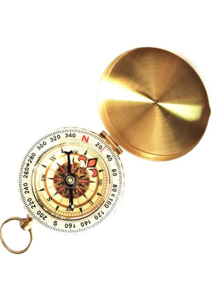 1 Adet Tarzı Kamp Survival Pusula Metal Cep Pusula Su Geçirmez Aydınlık Pusula Kapaklı Açık Yürüyüş Tırmanma Navigasyon Aracı (Yurt Dışından)