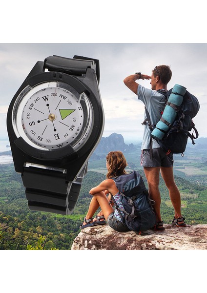 Siyah Stil Açık Havada Kamp Seyahat Için Mini Açık Survival Watch Band Bilek Pusula (Yurt Dışından) fırsatları