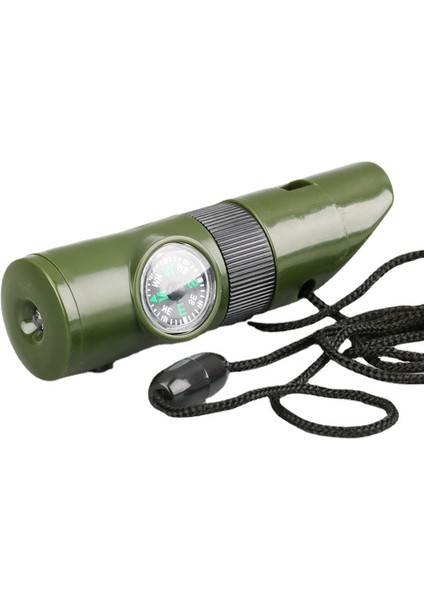Yedisi Bir Arada Çok Fonksiyonlu Kamp Kurtarma Dış Mekan Pusula Led'i (Yurt Dışından)