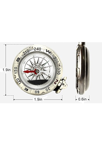 Sırt Çantası Taşınabilir Açık Yürüyüş Kamp Pusula El Anahtarlık Survival Pusula Alaşımlı Gümüş Mini Pusula (Yurt Dışından) fiyatları