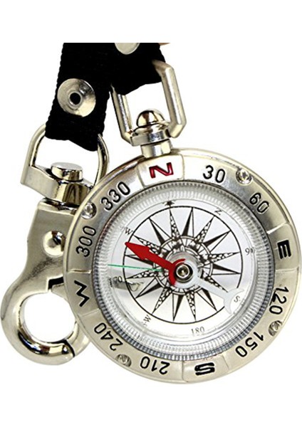 Sırt Çantası Taşınabilir Açık Yürüyüş Kamp Pusula El Anahtarlık Survival Pusula Alaşımlı Gümüş Mini Pusula (Yurt Dışından) fırsatları